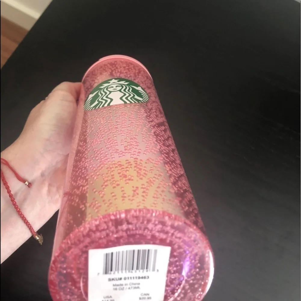 Starbucks Pink Bubbles Christmas Tumbler